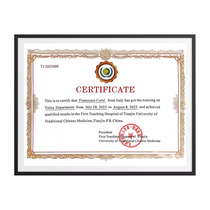 Certificato Tianjin 2025