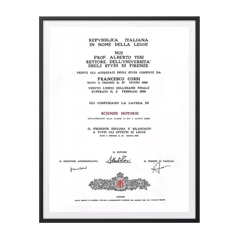 Laurea Scienze Motorie dott. Francesco Corsi