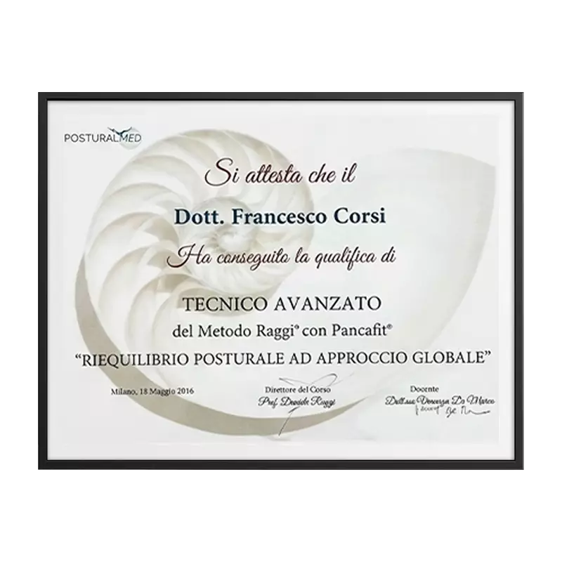 Qualifica Metodo Raggi Dott. Francesco Corsi